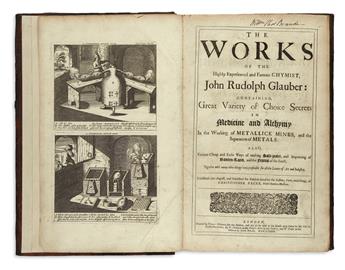 GLAUBER, JOHANN RUDOLPH. The Works.  1689
